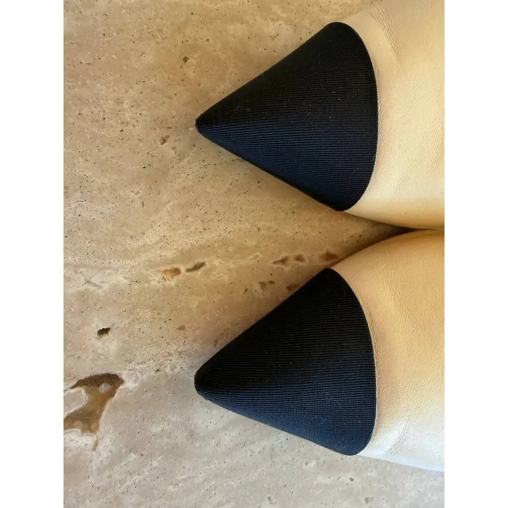 Chanel 2016 Cream Serpent Pearl Mules Sz.38.5 - Picture 9 of 12
